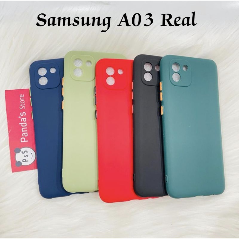 Case Samsung A03 ( Real 3 Lobang ) Babycase + Pelindung Kamera, Makaron Full Color (PsS)