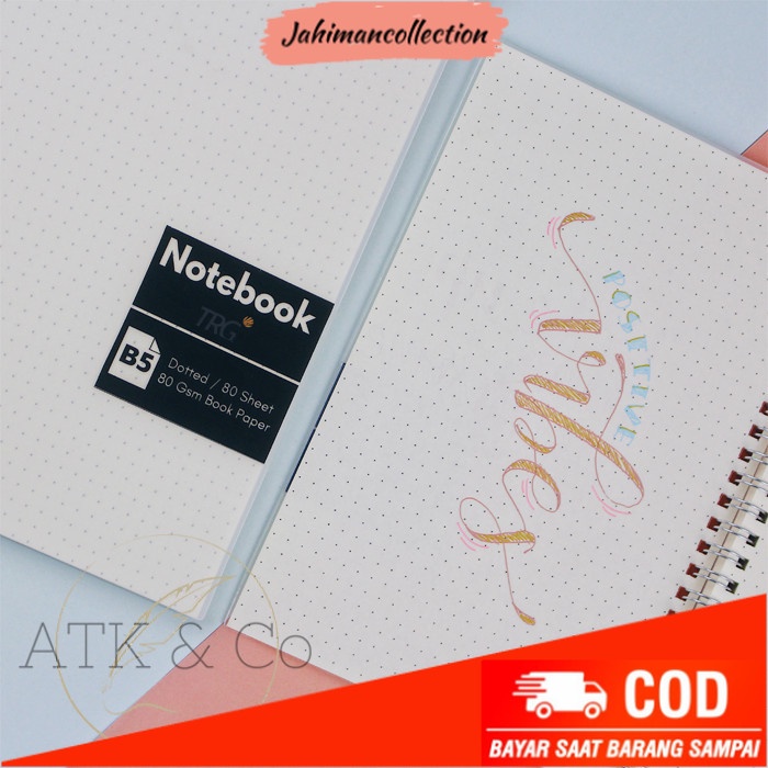 

✨ BISA COD ✨ Buku Notebook B5 Dot Grid Plain - Simple Style Spiral Notebook - Dot - Plain