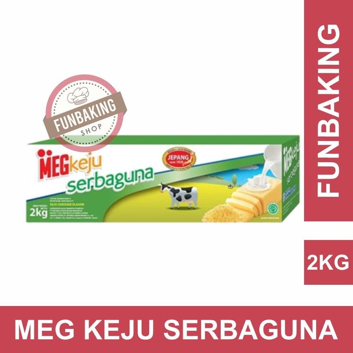 

Keju- Funbaking - Keju Meg Cheddar Serbaguna 2 Kg Cheese -Keju.