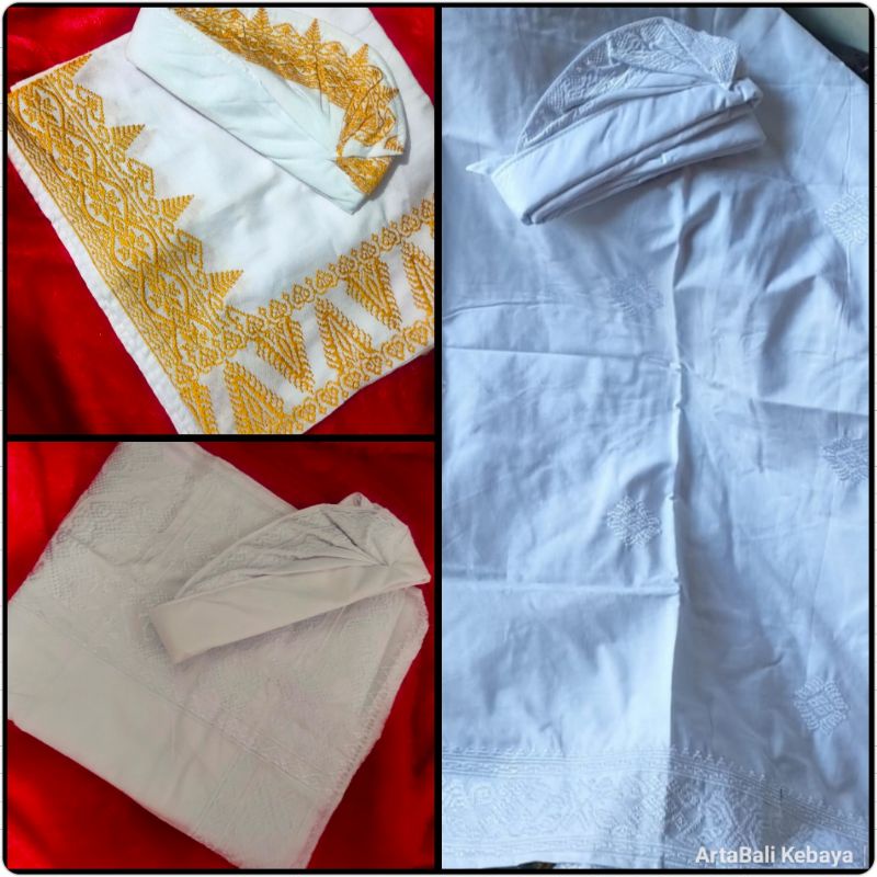 Saput + Udeng Bordir Putih