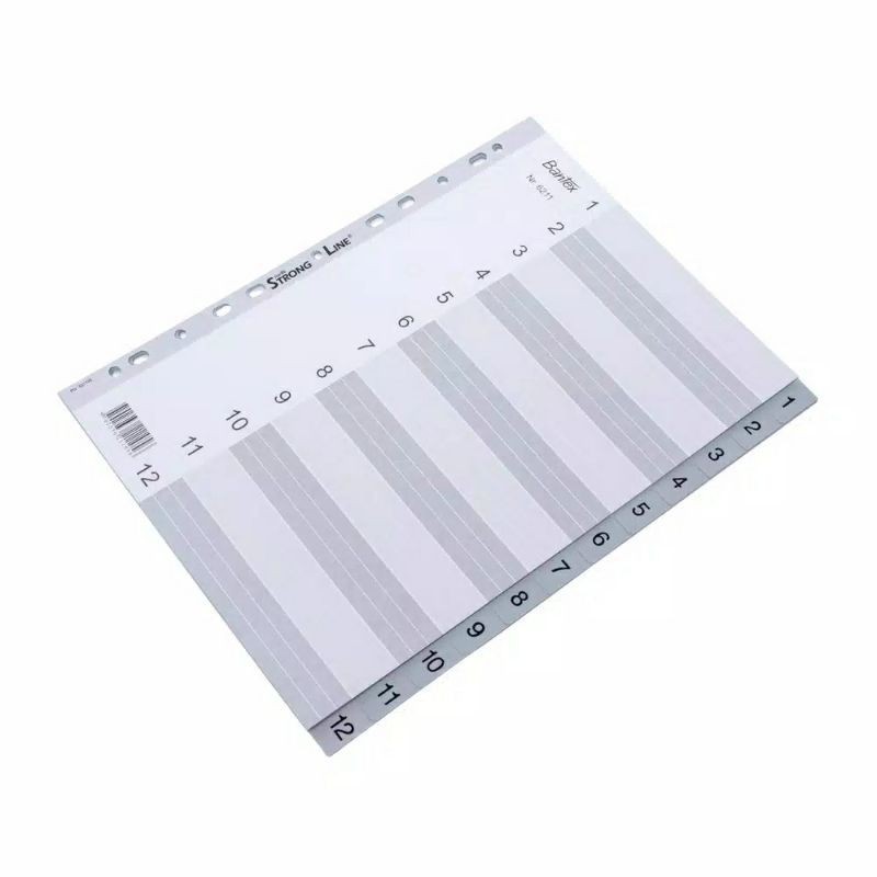 

Bantex PP Pembatas Binder Divider A4 12 Lembar Index Numeric