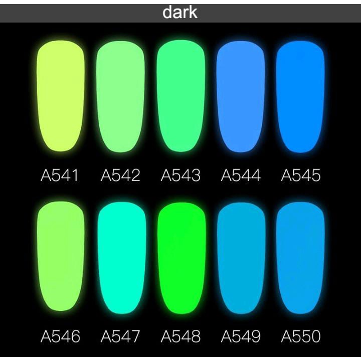 ROSALIND GLOW THE DARK SERIES UV LED 7ML / KUTEK NYALA DALAM GELAP