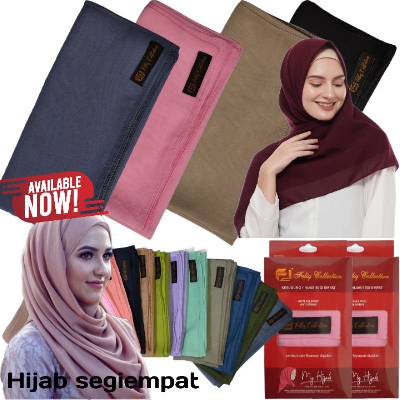 Hijab segiempat Polos- IltanaqStore