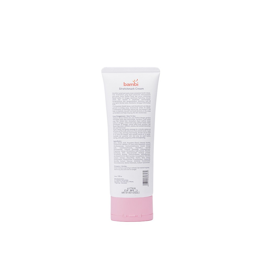 BAMBI Baby Mom's Stretchmark Cream 100ml | Cream Memudarkan Strechmark