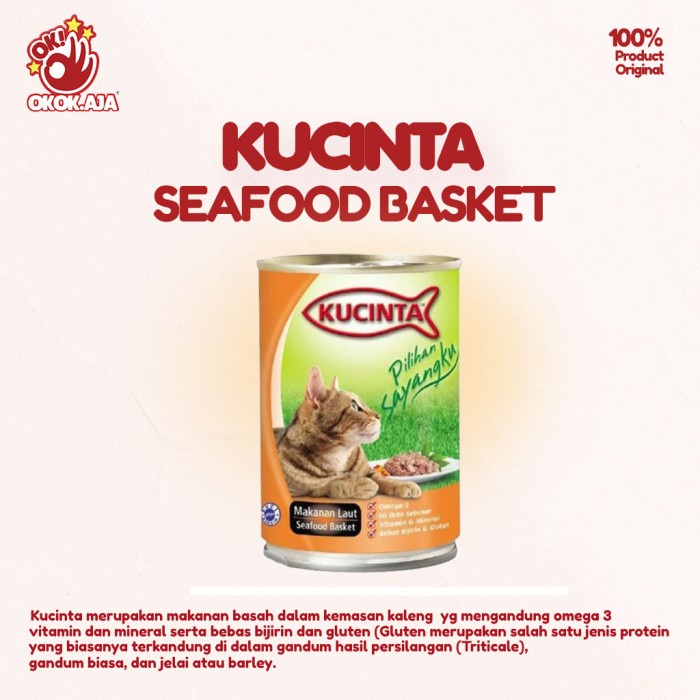 Makanan Kucing Basah Kucinta 400gr kaleng - Catfood basah murah