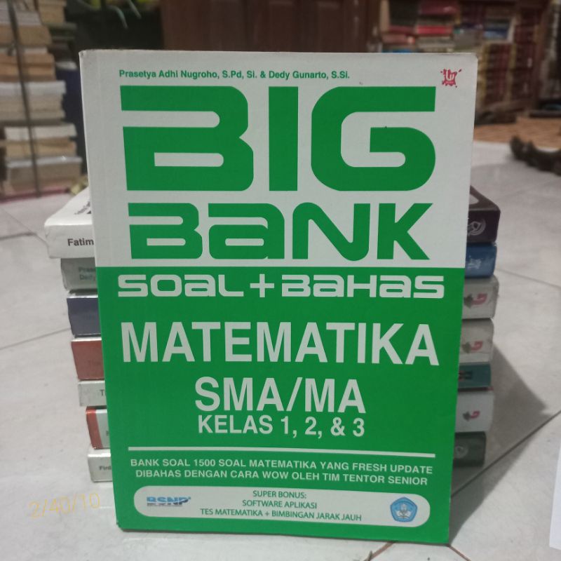 BUKU BEKAS BIG BANK SOAL+BAHAS MATEMATIKA/KIMIA/BIOLOGI/FISIKA SMA KELAS 1,2 3