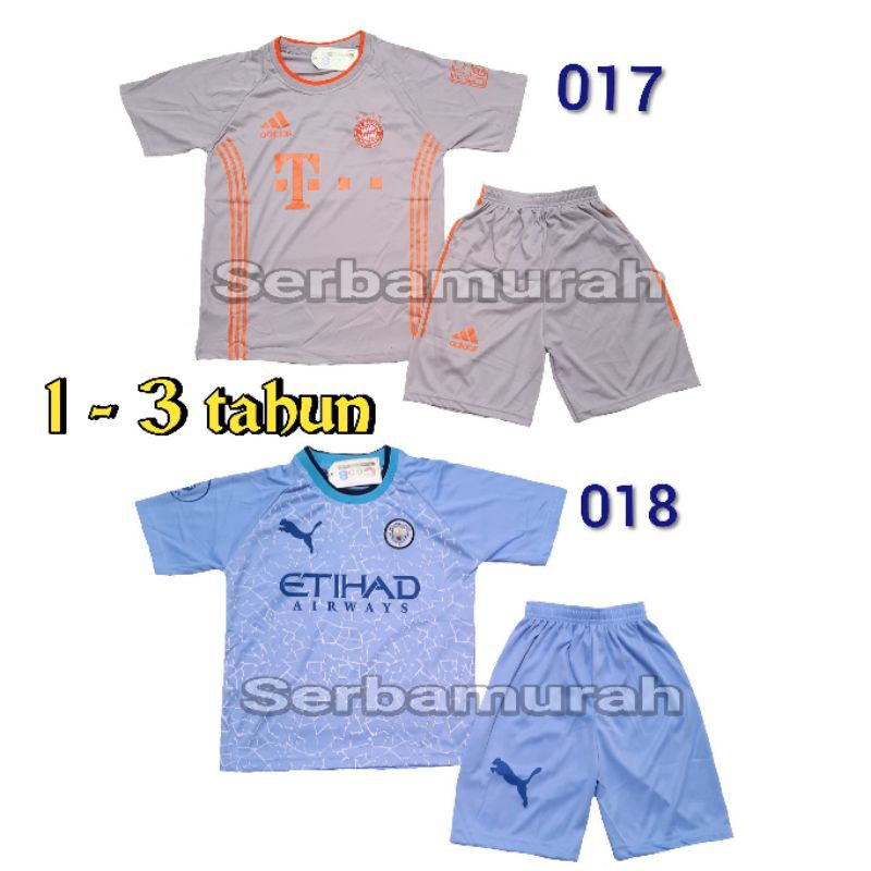 Jersey bola anak setelan jersey anak 1 sampai 3 tahun