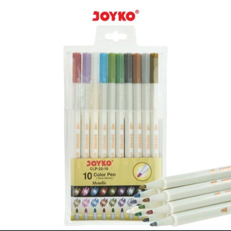 

Color Pen Pulpen Pena Warna Joyko CLP-22-10 Metallic 10 Warna Colors
