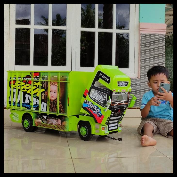 Miniatur Mobilan Truk Oleng Kayu Truck Jumbo Bisa Dinaiki Anak Bagus