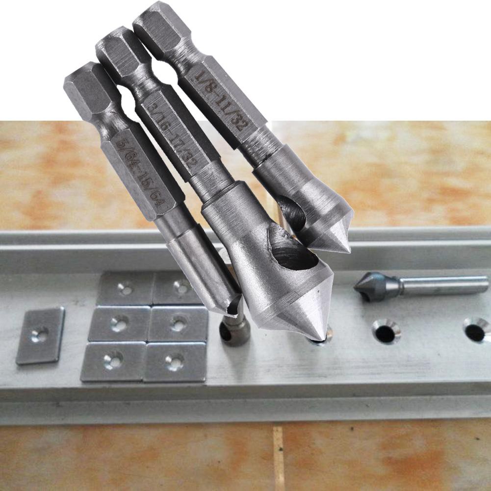 3Pcs Mata Bor HSS Countersink &amp; Deburring Drill Bit astarit.id Deburring Drill Bit astarit.id