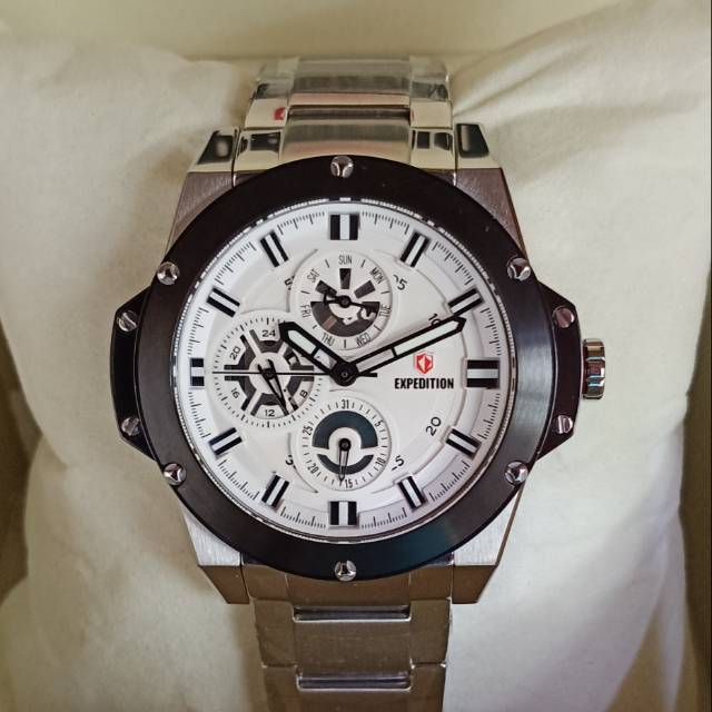 BEST SELLER JAM TANGAN WANITA ORIGINAL EXPEDITION E 6696BF FULL SILVER, RING BLACK