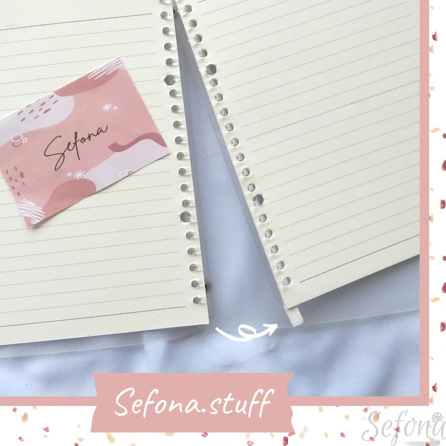 

READY STOCK Slim Binder A5 Aesthetic Transparan 20 Ring Plastik Pastel a5 Murah 679