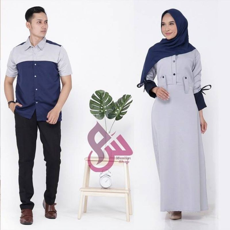 Baju Koko Couple Gamis Suami Istri Murah Berkualitas