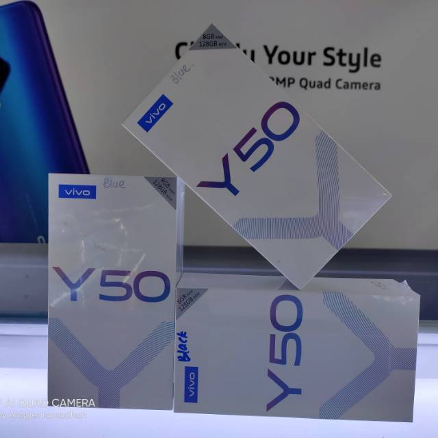 Vivo Y50 8Gb/128Gb Garansi Resmi Vivo