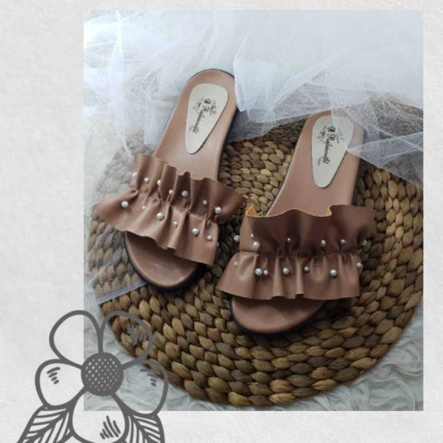 Sandal ayunna mocca flatshoes sandal wanita lucu