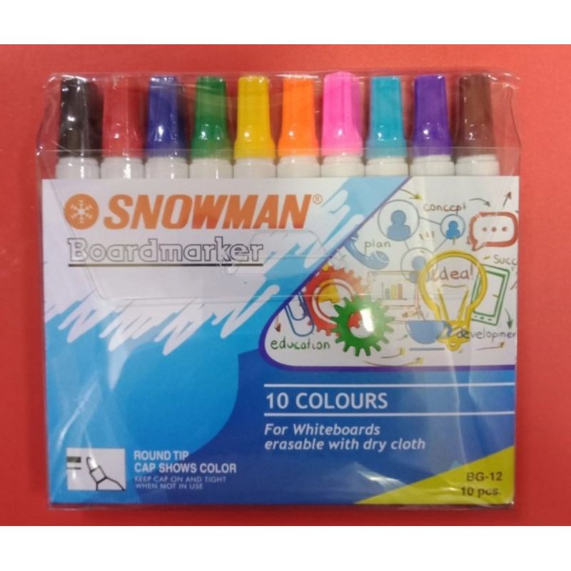

SPIDOL SNOWMAN BOARDMARKER 10 WARNA