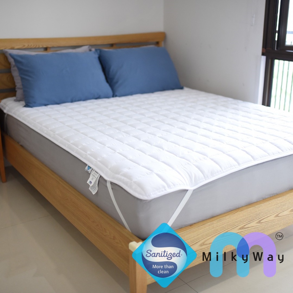 [MilkyWay] Sanitized Mattress Protector / Pelindung Kasur Stzd │ Size: (100 x 200) ─ (200 x 200) cm