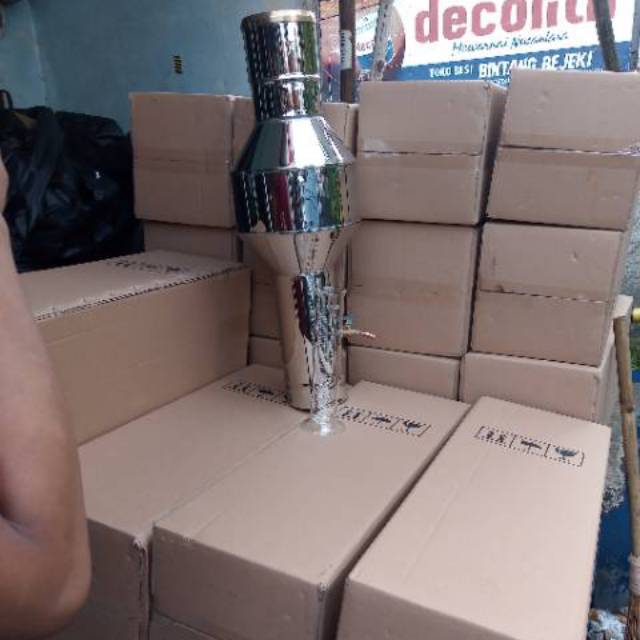 PROMO penakar hujan manual, ombrometer Stainless free gelas ukur 25mm