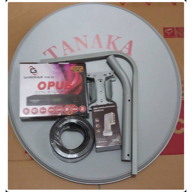 Antena ninmedia 60cm lengkap receiver gardiner opus lnb 4 output