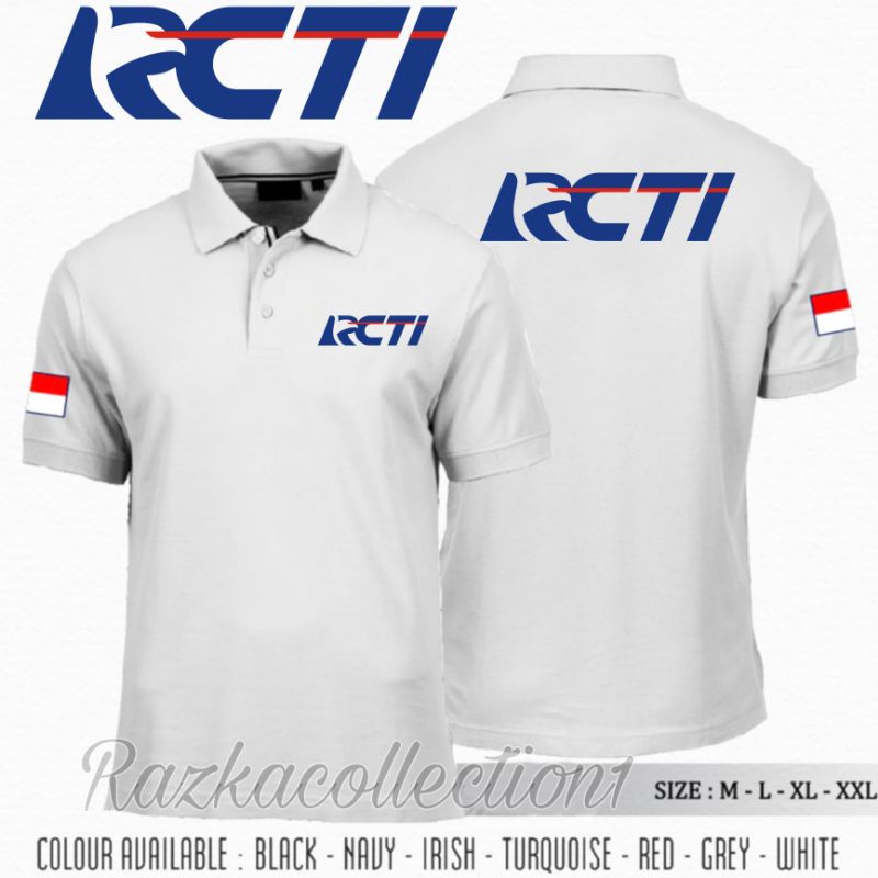 Polo Shirt Tv RCTI / Kaos RCTI / Baju RCTI / Baju Kaos Kerah Logo Televisi Rcti