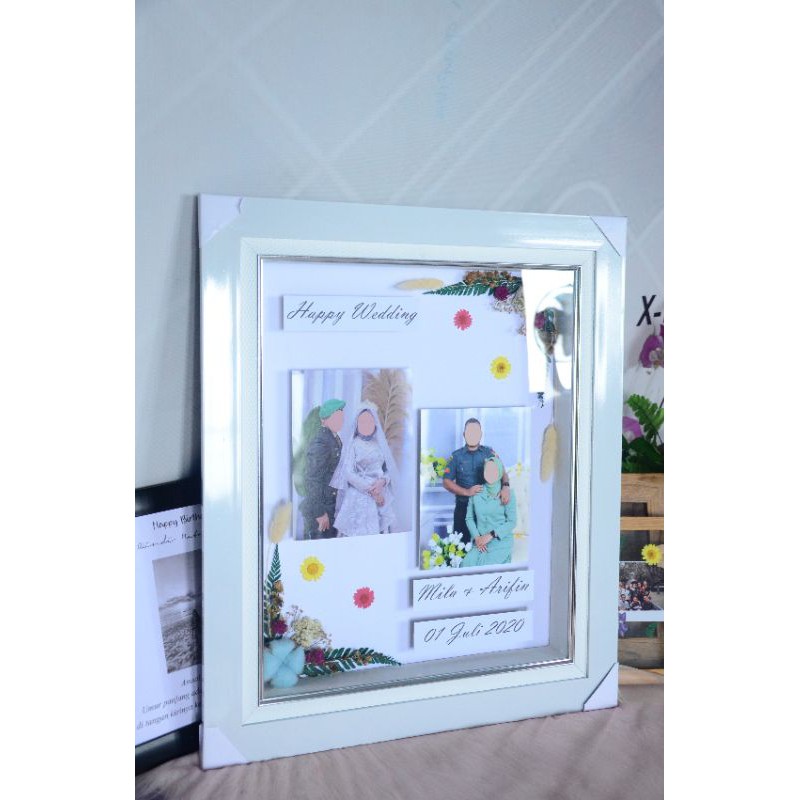FRAME 3D/EDELWEISS IN FRAME / BUKET EDELWEISS / KADO WISUDA / FRAME KAYU / KADO NIKAH