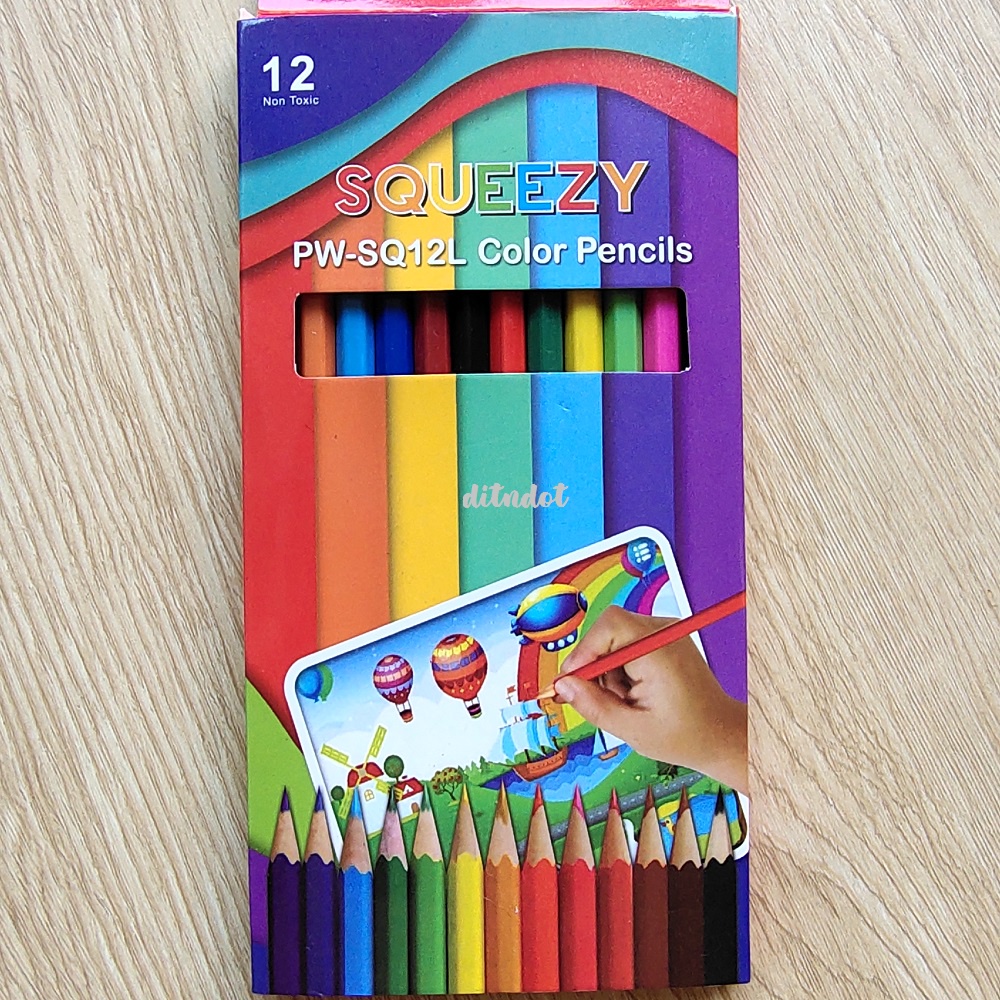 

Pensil Warna Squeezy 12 Warna Panjang Squeezy 12 Long Pensil Color Pewarna Gambar Squeezy 12 Warna