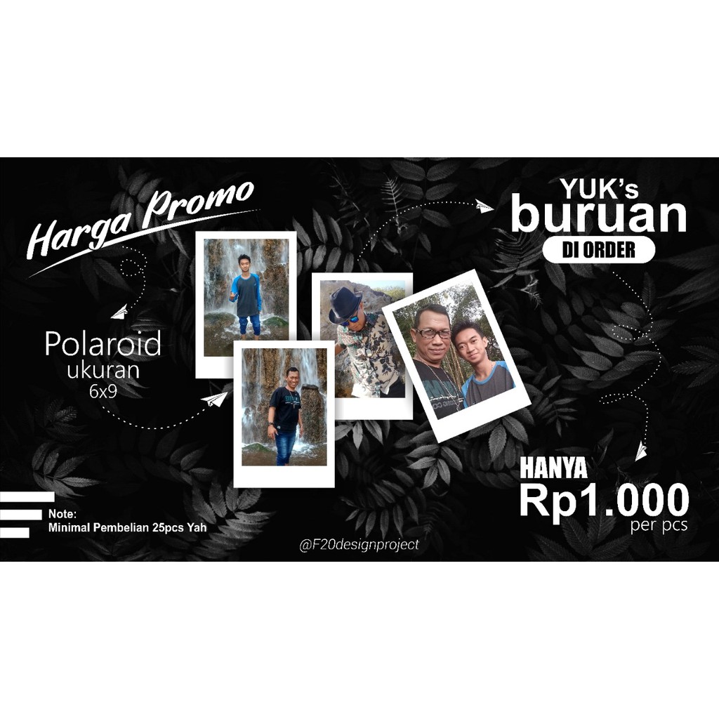 

PROMO Cetak Polaroid bahan kertas Art paper 230gsm ukuran 6x9 cuman Rp.1000 Per pcs