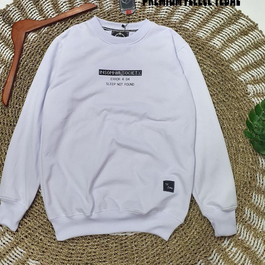 BIG SALE BEST _ SWEATSHIRT PRIA WANITA PUTIH TR CLOTHING - CREWNECK UNISEX / CN DISTRO TERLARIS - CO