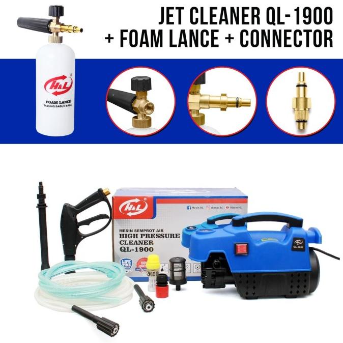Paket Hemat  Jet Cleaner Ql 1900 + Foam Lance + Connector Ql 1900