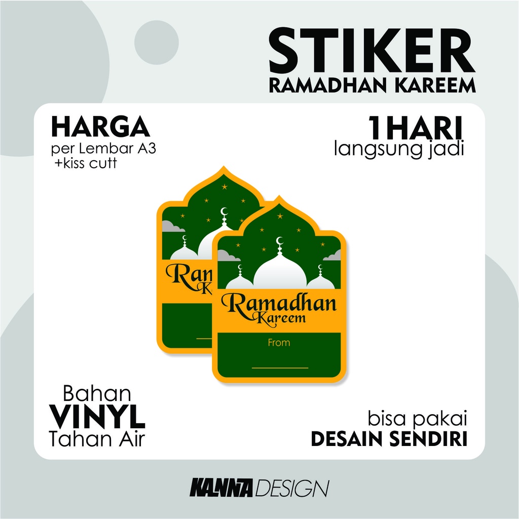 

TERBARU Stiker Ramadhan Kareem Vinyl anti air + cutting 1HARIJADI