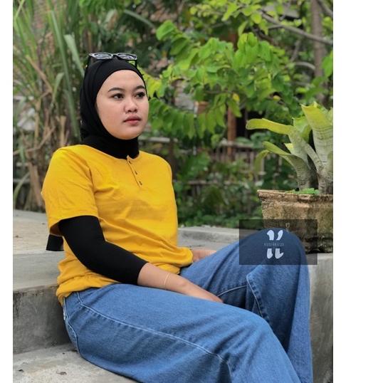 Terbatas Kaos Polos Lengan Pendek / Kaos Polos / Kaos HENLEY / Aplikasi Kancing |Borong|Kualitas nom