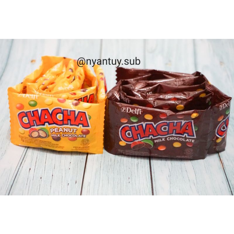 

Cha-cha Permen Rasa Kacang dan Cokelat Renceng isi 10pc