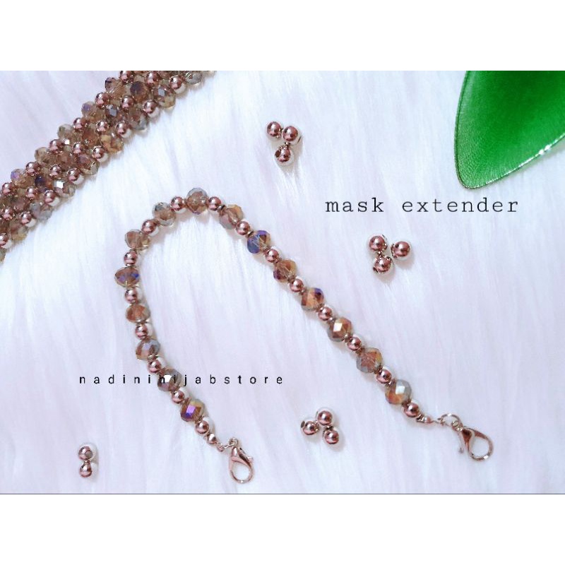 konektor masker hijab / konektor masker crystal / tali masker / kaitan masker / pengait masker