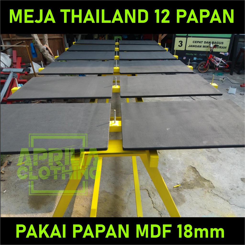 MEJA SABLON THAILAND 12 PAPAN/PALET  | PAPAN MDF 18mm PRESISI