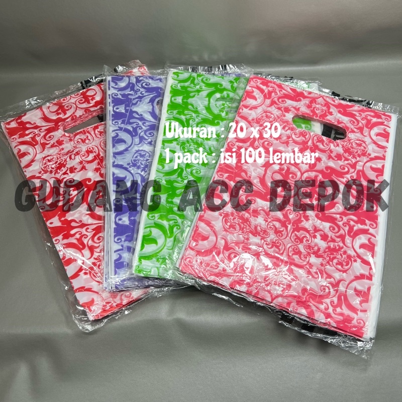 Kantong Plastik Pond Oval Motif Batik Uk 20X30 / Kantong Plastik Pack Online Motif Batik / Bunga
