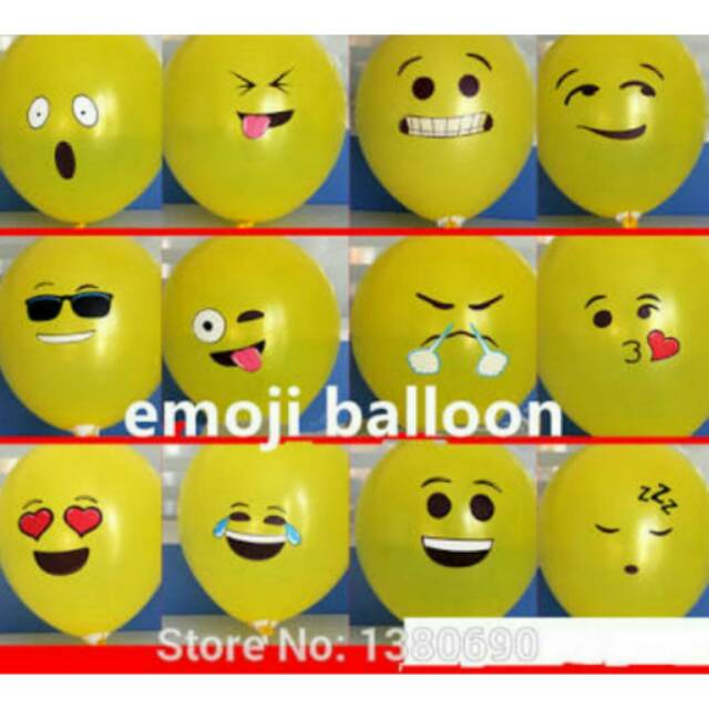 Balon Latex Emoji (isi 10 biji)