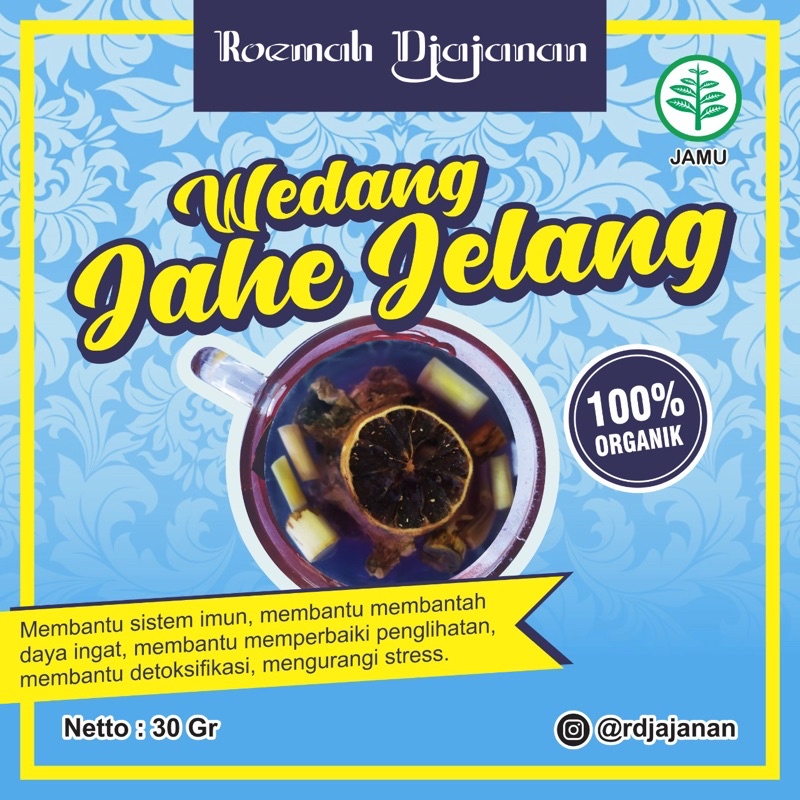 

wedang jahe telang