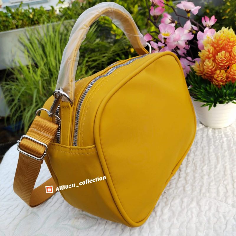 Allfaza,Tas Selempang 4ruang nilon Slingbag wanita kece