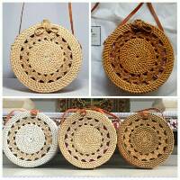 Jual Tas rotan bulat bali gendis diameter 20 / TAS ROTAN BALI / TAS