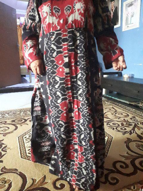 Termurah Gamis Batik Muslimah Tenun Blanket Troso Handmade Modern