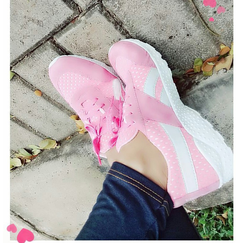 KOREA 2018 VERSI KOREA DARI MUSIM GUGUR BARU DDORA PINK RETRO NADA SEPATU WANITA