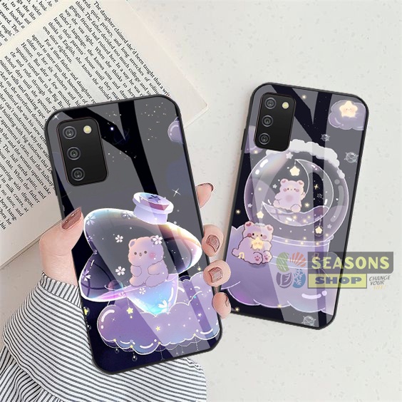 Softcase Kaca Samsung A03s | Softcase Glass Samsung A03s l Casing Hp Samsung A03s | Miror Case Samsu