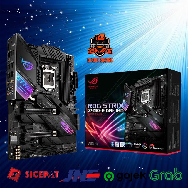 OKE ASUS ROG STRIX Z490-E GAMING (LGA1200, Z490, DDR4, USB3.2, SATA3) MANTUL GAN