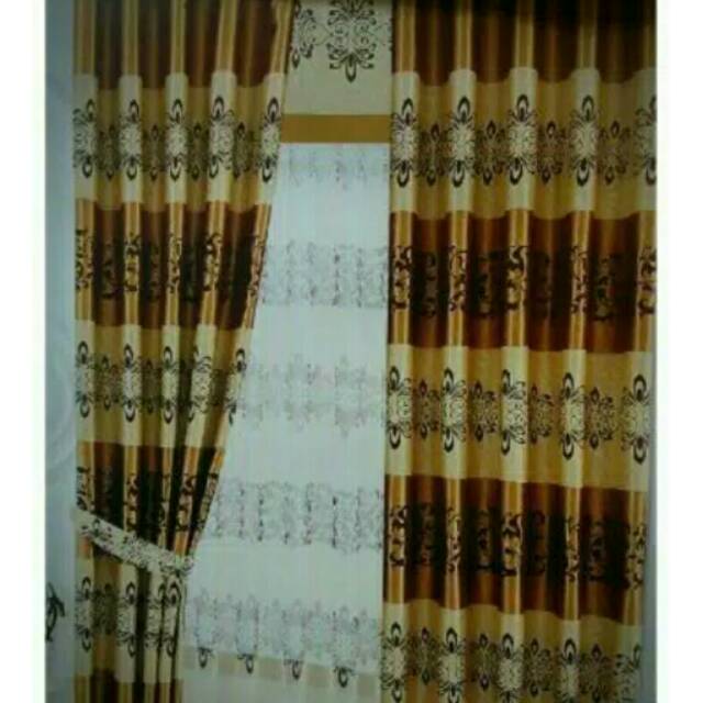 Gorden blackout bludru embos motif timbul