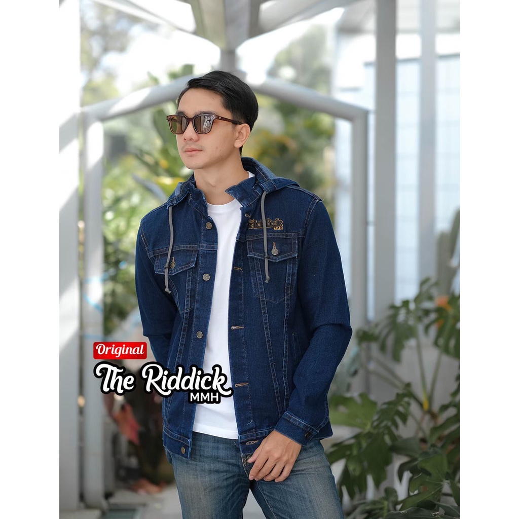 [SIAP KIRIM] JAKET JEANS PRIA KEREN TERBARU ROCAFELA TOPI / JAKET PRIA JEANS ROCAFELA HOODIE ORIGINAL / JAKET BOMBER JEANS PRIA