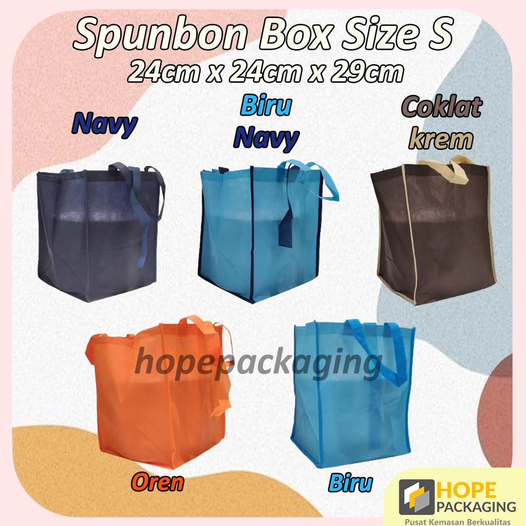 Goodie Bag Polos / Spunbond Box Tas Kain Tas Souvenir Murah Size S dan M