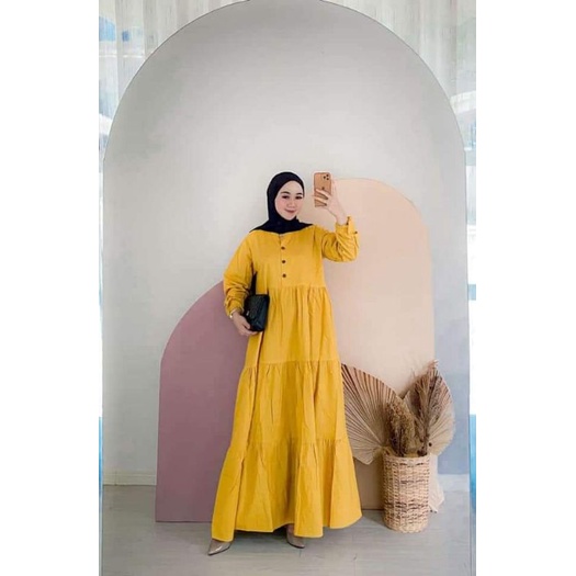 gamis kirania / gamis terbaru/ gamis rayon premium / maxi dress / gamis polos