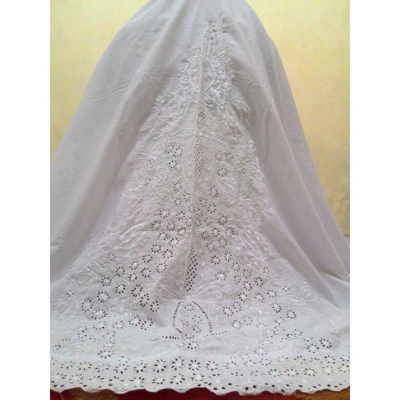 IMPORT Mukena Krancang Punggung | Mukenah Polos Putih | Kerancang Kembang PALING MURAH