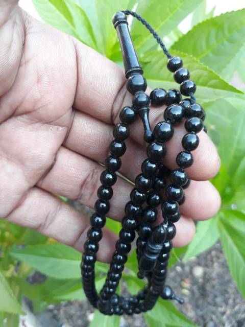 Tasbih kayu galih kelor hitam asli 8mm tasbeh 99 CLW