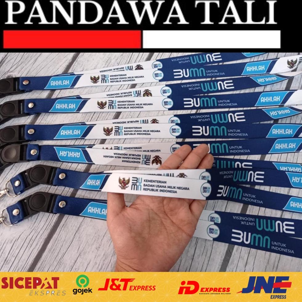 

Ready Stock //m17✬ Lanyard BUMN AKHLAK GARUDA Putih Biru Custom Design/Lanyard Printing Pandawatali Surabaya